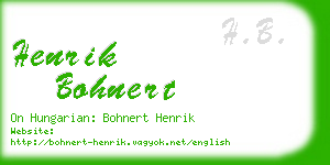 henrik bohnert business card